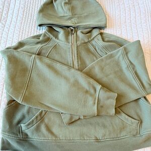 lululemon athletica crops half zip scuba sweater